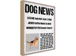 Vianmo Insegna In Legno 18X12 Cm Dog News Leesie Heiratet Zum 3
