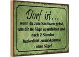Vianmo Insegna In Legno 12X18 Cm Dorf Ist Wenn Du Zum Nachbarn
