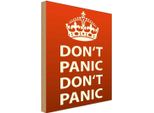 Vianmo Insegna In Legno 18X12 Cm Don´T Panic Keine Panik Krone