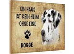 Vianmo Insegna In Legno 12X18 Cm Dogge Hund