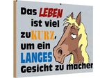 Vianmo Insegna In Legno 20X30 Cm Das Leben Ist Zu Kurz Um Pferd
