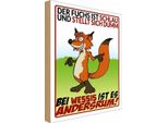 Vianmo Insegna In Legno 18X12 Cm Der Fuchs Ist Schlau
