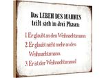 Vianmo Insegna In Legno 20X30 Cm Das Leben Des Mannes 3 Phasen