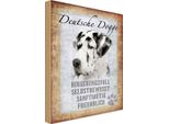Vianmo Insegna In Legno 30X20 Cm Deutsche Dogge Hund