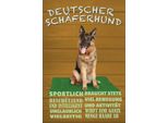 Vianmo Insegna In Legno 18X12 Cm Deutscher SchäFerhund Hund
