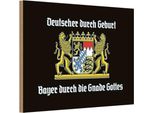 Vianmo Insegna In Legno 12X18 Cm Deutscher Durch Geburt Bayer