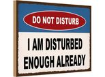 Vianmo Insegna In Legno 20X30 Cm Do Not Disturb A Am Disturbed