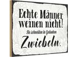 Vianmo Insegna In Legno 20X30 Cm Echte MäNner Weinen Nicht Sie
