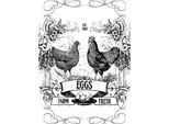 Vianmo Insegna In Legno 18X12 Cm Eggs Farm Fresh Est. 1886