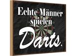 Vianmo Insegna In Legno 12X18 Cm Echte MäNner Spielen Darts
