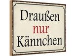 Vianmo Insegna In Legno 12X18 Cm DraußEn Nur KäNnchen Cafe