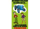 Vianmo Insegna In Legno 30X20 Cm Du Denkst Ich HöRe Zu Traktor