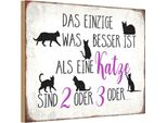 Vianmo Insegna In Legno 12X18 Cm Einzige Was Besser Ist Als Katze