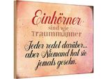 Vianmo Insegna In Legno 20X30 Cm EinhöRner Sind Wie TraummäNner