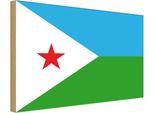 Vianmo Insegna In Legno 20X30 Cm Bandiera Dschibutis Flag Of Djibouti
