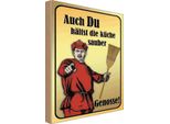 Vianmo Insegna In Legno 30X20 Cm Du HäLst KüChe Sauber Genosse