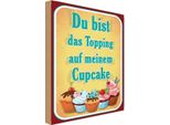 Vianmo Insegna In Legno 18X12 Cm Du Bist Topping Auf Cupcake