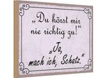 Vianmo Insegna In Legno 20X30 Cm Du HöRst Mir Nicht Richtig Zu