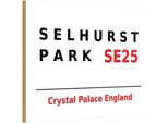 Vianmo Insegna In Legno 20X30 Cm England Selhurst Park SE25