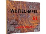 Vianmo Insegna In Legno 12X18 Cm England Whitechapel E1