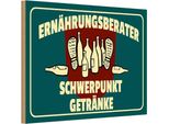 Vianmo Insegna In Legno 12X18 Cm ErnäHrungsberater GeträNke