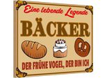 Vianmo Insegna In Legno 20X30 Cm Essen Lebende Legende BäCker Brot