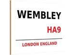 Vianmo Insegna In Legno 12X18 Cm England Wembley HA9