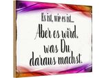 Vianmo Insegna In Legno 12X18 Cm Es Ist Wie Es Ist Aber Es Wird