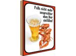 Vianmo Insegna In Legno 18X12 Cm Falls Nicht Ansprechbar Bier