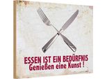 Vianmo Insegna In Legno 20X30 Cm Essen Ist Ein BefüRfnis Kunst