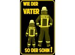 Vianmo Insegna In Legno 18X12 Cm Feuerwehr Wie Vater So Der Sohn