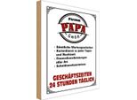 Vianmo Insegna In Legno 30X20 Cm Firma Papa Gmbh 24 Std TäGlich