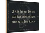 Vianmo Insegna In Legno 12X18 Cm Folge Deinem Herzen Egal Was