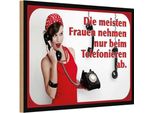 Vianmo Insegna In Legno 12X18 Cm Frauen Nehmen Ab Telefon