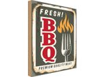 Vianmo Insegna In Legno 30X20 Cm Fresh! Bbq Premium Quality Meat
