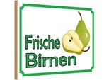 Vianmo Insegna In Legno 12X18 Cm Frische Birnen Hofladen