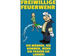 Vianmo Insegna In Legno 18X12 Cm Freiwillige Feuerwehr MäNner