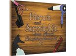 Vianmo Insegna In Legno 12X18 Cm Friseurin Superhelding