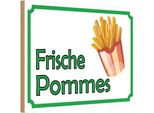 Vianmo Insegna In Legno 12X18 Cm Frische Pommes Restaurant