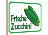 Vianmo Insegna In Legno 20X30 Cm Frische Zucchini Hofladen