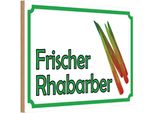 Vianmo Insegna In Legno 20X30 Cm Frische Rhabarber Hofladen