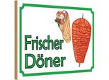 Vianmo Insegna In Legno 12X18 Cm Frischer DöNer Restaurant
