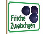 Vianmo Insegna In Legno 20X30 Cm Frische Zwetschgen Hofladen