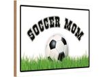 Vianmo Insegna In Legno 12X18 Cm FußBall Soccer Mom FußBall Mutter