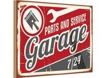 Vianmo Insegna In Legno 12X18 Cm Garage Parts Service Auto Teile