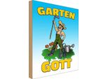 Vianmo Insegna In Legno 30X20 Cm Garten Gott