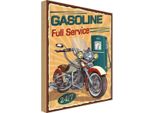 Vianmo Insegna In Legno 18X12 Cm Gasoline Fuli Service 24/7