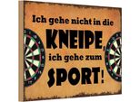 Vianmo Insegna In Legno 20X30 Cm Gehe Nicht In Kneipe Ich Sport