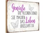 Vianmo Insegna In Legno 20X30 Cm GenießE Kleine Dinge Das Leben