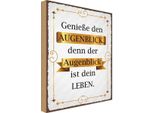 Vianmo Insegna In Legno 18X12 Cm GenießE Den Augenblick Denn